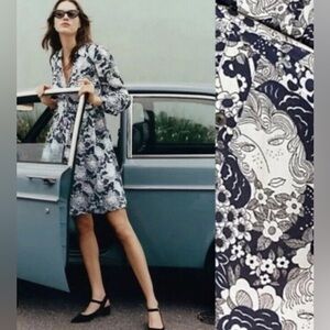 Anthropologie conversations collared button down shirt dress with pockets